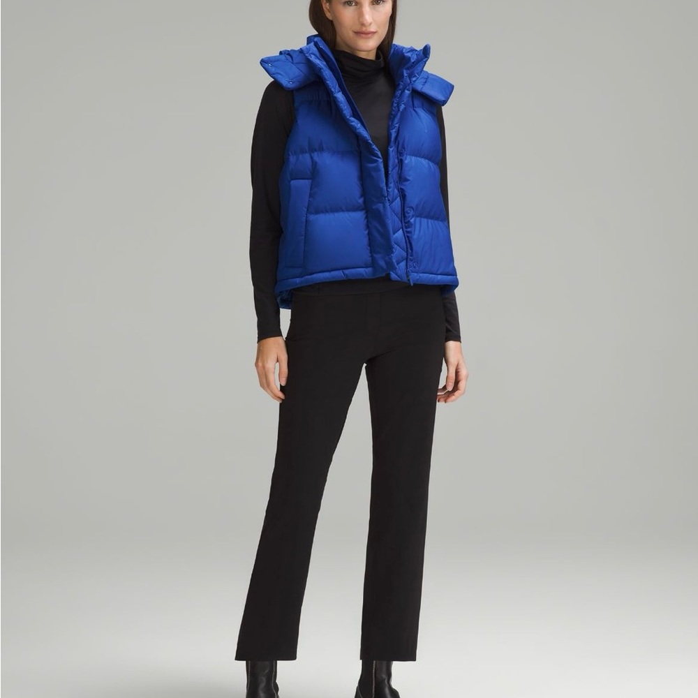 RED LULULEMON WONDER PUFF CROPPED VEST